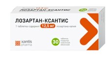 Купить лозартан-ксантис, таблетки, покрытые пленочной оболочкой 12,5мг, 30 шт в Павлове