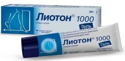Купить лиотон 1000, гель для наружного применения 1000ме/г, 30г в Павлове