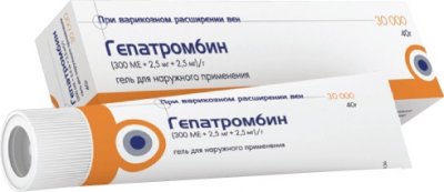 Купить гепатромбин, гель для наружного применения (300ме+2,5мг+2,5мг)/г, 40г в Павлове