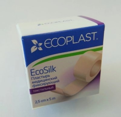 Купить ecoplast ecosilk медицинский фиксирующий текстильный 2,5см х 5м в Павлове