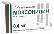 Купить моксонидин, таблетки, покрытые пленочной оболочкой 0,4мг, 60 шт в Павлове