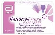 Купить фемостон мини, таблетки, покрытые пленочной оболочкой 2,5мг+0,5мг, 84 шт в Павлове
