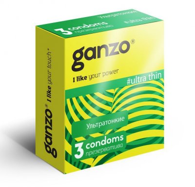 Купить ganzo (ганзо) презервативы ультра твин 3шт в Павлове