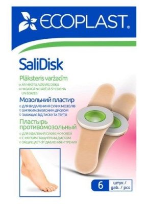 Купить ecoplast salidisk набор противомозольных пластырей 7,2 х 1,9см, 6 шт в Павлове
