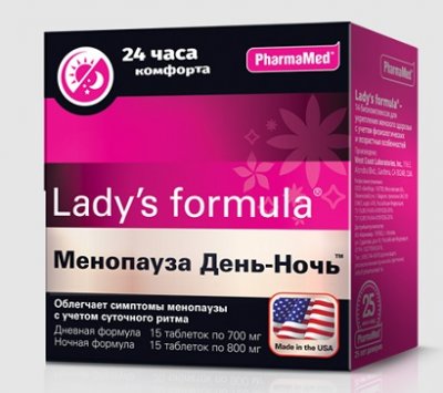 Купить lady's formula (леди-с формула) менопауза день-ночь, таблетки 15 шт+15 шт бад в Павлове