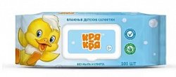 Кря-кря салфетки влажные детские Алоэ Вера, 100 шт