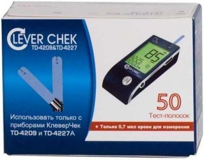 Купить тест-полоски clever chek (клевер чек) тд-4209/тд-4227а/тд-4227в, 50 шт в Павлове
