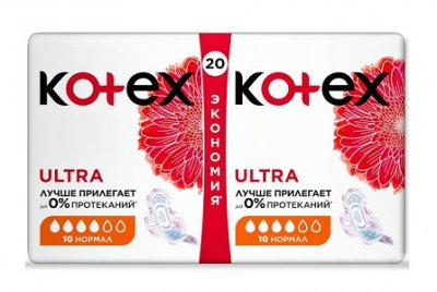 Купить kotex ultra dry (котекс) прокладки нормал дуо 20шт в Павлове
