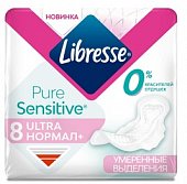 Купить libresse (либресс) прокладки ultra pure sensitive нормал+ 8 шт в Павлове