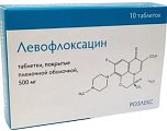 Купить левофлоксацин, таблетки, покрытые пленочной оболочкой 500мг, 10 шт в Павлове