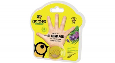 Купить gardex (гардекс) baby браслет от комаров с двух лет 1 шт (сменный картридж 3 шт) в Павлове