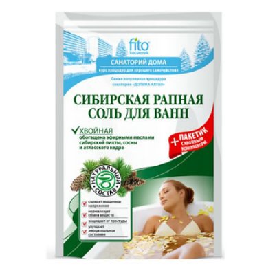 Купить фитокосметик санаторий дома соль для ванн сибирская рапная хвойная, 530г в Павлове