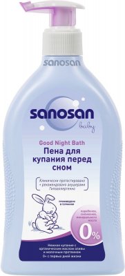 Купить sanosan baby (саносан) пена для купания перед сном 400мл в Павлове
