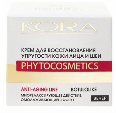Купить kora (кора) крем для восстановления упругости кожи лица и шеи с эффектом ботокса 50мл в Павлове