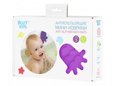 Купить roxy-kids (рокси-кидс) мини-коврики детские для ванной противоскользящие, 12 шт в Павлове