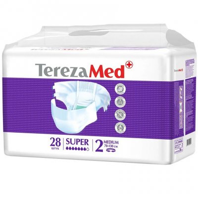 Купить terezamed (терезамед), подгузники для взрослых super medium, размер 2 28 шт в Павлове