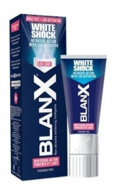 Купить бланкс (blanx) зубная паста white shock отбеливающая со светодиодной крышкой (активатор), 50мл в Павлове