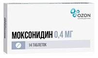 Купить моксонидин, таблетки, покрытые пленочной оболочкой 0,4мг, 14 шт в Павлове