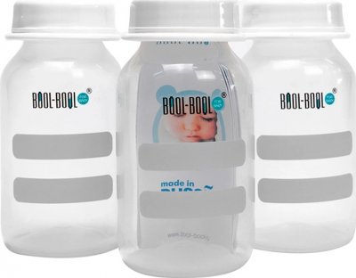 Купить буль-буль (bool-bool) бутылочка-контейнер детская для молока, 125мл, 3 шт в Павлове