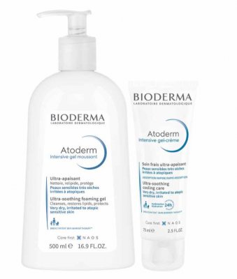 Купить bioderma atoderm (биодерма) набор: очищение и уход атодерм гель интенсив, 500 мл+ атодерм гель-крем, 75 мл. в Павлове
