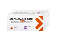 Купить аторвастатин-алси, таблетки, покрытые пленочной оболочкой 20мг, 90 шт в Павлове