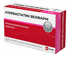 Купить аторвастатин велфарм, таблетки покрытые пленочной оболочкой 10 мг, 120 шт  в Павлове