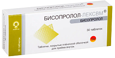 Купить бисопролол-лексвм, таблетки, покрытые пленочной оболочкой 10мг, 30 шт в Павлове