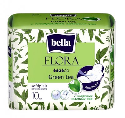 Купить bella (белла) прокладки flora с экстрактом зеленого чая 10 шт в Павлове