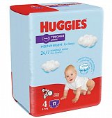 Купить huggies (хаггис) подгузники-трусики для мальчиков 4 9-14кг 17шт в Павлове