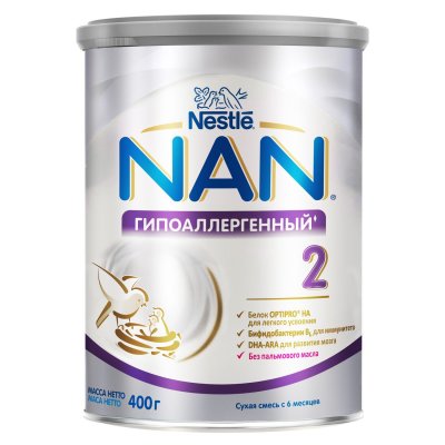 Купить nan optipro 2 (нан) гипоаллергенная молочная смесь с 6 месяцев, 400г в Павлове