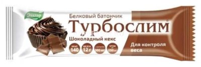 Купить турбослим, батончик белковый для контроля веса шоколадный кекс, 50г 4 шт бад в Павлове