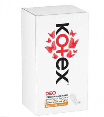Купить kotex deo (котекс) прокладки ежедневные нормал 56шт в Павлове