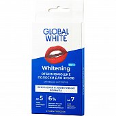 Купить глобал вайт (global white) полоски для зубов отбеливающие активный кислород 2 шт в Павлове