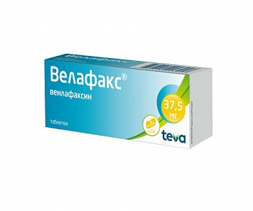 Велафакс, таблетки 37,5мг, 28 шт