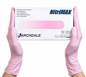 Купить перчатки archdale nitrimax смотровые нитриловые нестерильные неопудренные текстурные размер хs, 50 пар (100шт) розовые в Павлове