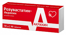 Купить розувастатин-акрихин, таблетки, покрытые пленочной оболочкой 10мг, 30 шт в Павлове