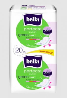 Купить bella (белла) прокладки perfecta ultra green супертонкие 10+10 шт в Павлове