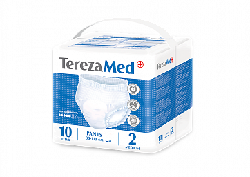 TerezaMed (Терезамед), трусы подгузники для взрослых Medium, размер 2 10 шт