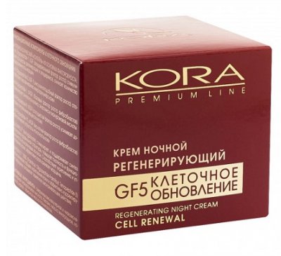 Купить kora (кора) премиум крем для лица и шеи ночной регенерирующий 50мл в Павлове