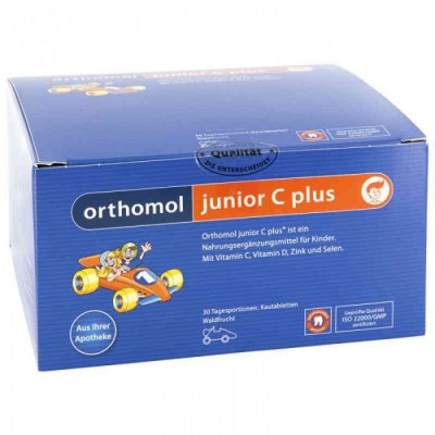 Купить orthomol junior c plus (ортомол джуниор с плюс), таблетки жевательные, 30 шт со вкусом лесные ягоды бад в Павлове