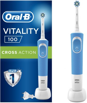 Купить oral-b (орал-би) электрическая зубная щетка oral-b vitality d1004131 crossaction blue в Павлове