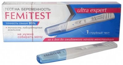 Купить тест для определения беременности femitest (фемитест) ультра эксперт струйный, 1 шт в Павлове