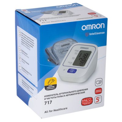 Купить тонометр автоматический omron (омрон) 717, с адаптером, манжета 22-32см (hem-8712-см) в Павлове