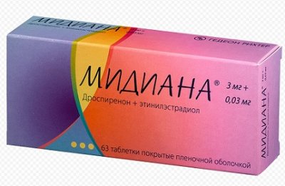 Купить мидиана, таблетки, покрытые пленочной оболочкой 3мг+0,03мг, 63 шт в Павлове