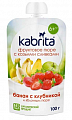 Kabrita (Кабрита) пюре фруктовое с козьими сливками банан с клубникой и яблочным пюре 100 г