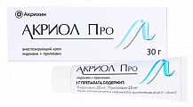 Купить акриол про, крем для местного и наружного применения 2,5%+2,5%, туба 30г в Павлове