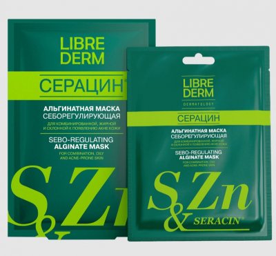 Купить librederm seracin (либридерм) маска альгинатная себорегулирующая для проблемной кожи, 30г 5шт в Павлове