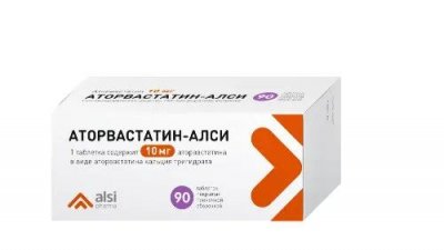 Купить аторвастатин-алси, таблетки, покрытые пленочной оболочкой 10мг, 90 шт в Павлове