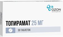 Купить топирамат, таблетки, покрытые пленочной оболочкой 25мг, 30 шт в Павлове