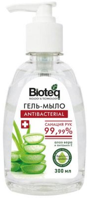 Купить bioteq (биотек) гель-мыло антибактериальное с экстрактом алоэ вера, 300 мл в Павлове